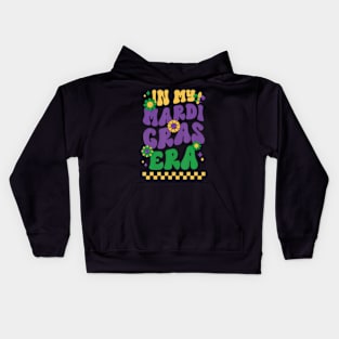 In My Mardi Gras Era Festival Retro Carnival Holiday Kids Hoodie